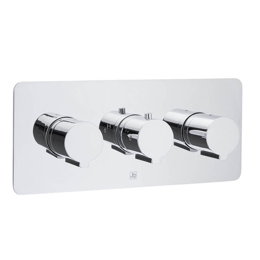 JTP Curve Thermostatic Concealed 2 Outlet Shower Valve, Horizontal - Unbeatable Bathrooms