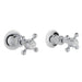 JTP Grosvenor Cross Wall Valves (Pair) - Unbeatable Bathrooms