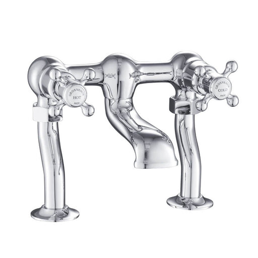JTP Grosvenor Cross 2 Hole Deck Mounted Bath Filler Tap - Unbeatable Bathrooms