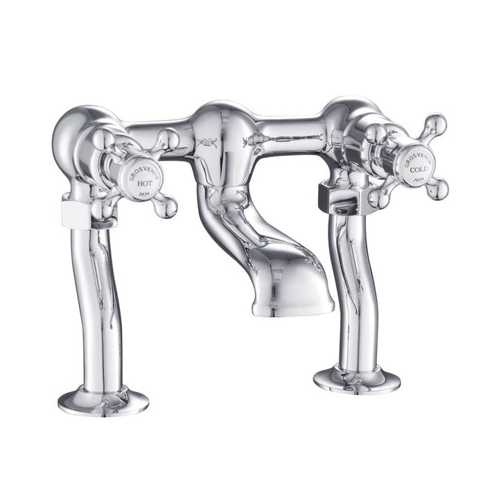 JTP Grosvenor Cross 2 Hole Deck Mounted Bath Filler Tap - Unbeatable Bathrooms