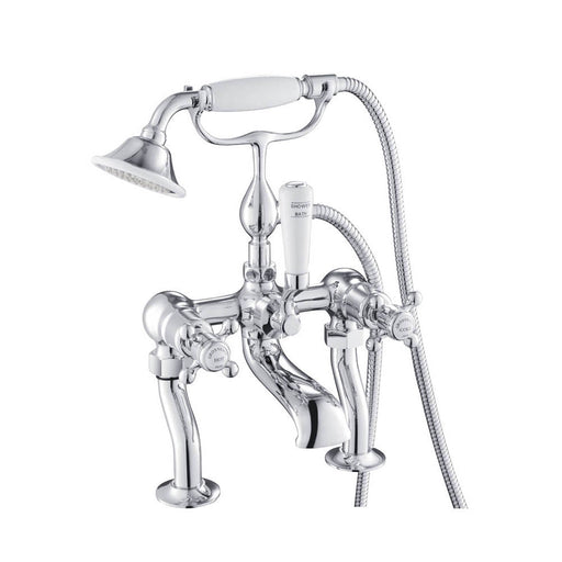 JTP Grosvenor Cross 2 Hole Deck Mounted Bath Shower Mixer Tap - Unbeatable Bathrooms