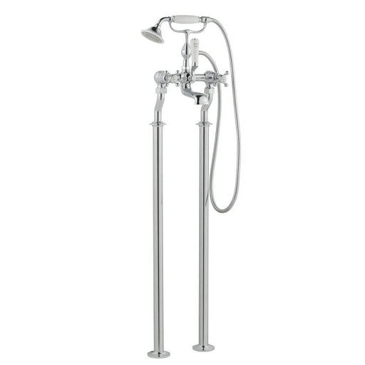 JTP Grosvenor Cross Freestanding Bath Shower Mixer Tap with Kit - Unbeatable Bathrooms