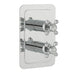 JTP Grosvenor Cross Thermostatic Concealed 2 Outlet 2 Controls Shower Valve - Unbeatable Bathrooms