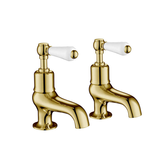 JTP Grosvenor Lever 2 Hole Bath Taps (Pair) - Unbeatable Bathrooms