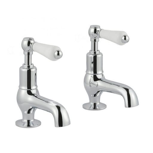 JTP Grosvenor Lever Cloakroom 2 Hole Basin Taps (Pair) - Unbeatable Bathrooms
