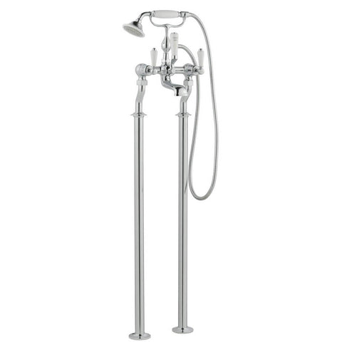 JTP Grosvenor Lever Freestanding Bath Shower Mixer Tap with Kit - Unbeatable Bathrooms