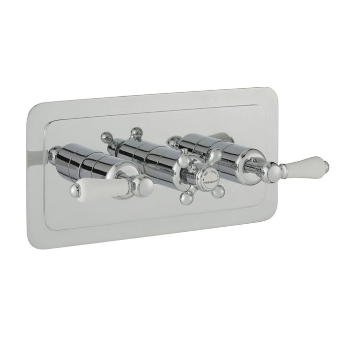 JTP Grosvenor Lever Thermostatic Concealed 3 Outlet Shower Valve, Horizontal MP 0.5 - Unbeatable Bathrooms