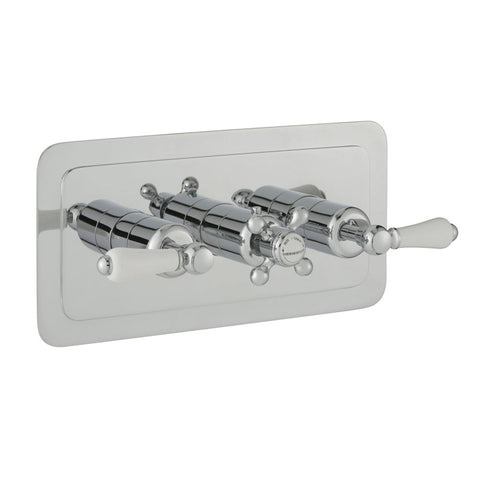 JTP Grosvenor Lever Thermostatic Concealed 3 Outlet Shower Valve, Horizontal MP 0.5 - Unbeatable Bathrooms