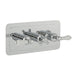 JTP Grosvenor Lever Thermostatic Concealed 2 Outlet Shower Valve, Horizontal MP 0.5 - Unbeatable Bathrooms