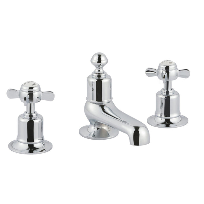 JTP Grosvenor Pinch 3 Hole Deck Mounted Bath Filler, LP 0.2 - Unbeatable Bathrooms