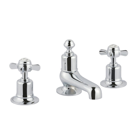 JTP Grosvenor Pinch 3 Hole Deck Mounted Basin Mixer, LP 0.2 - Unbeatable Bathrooms