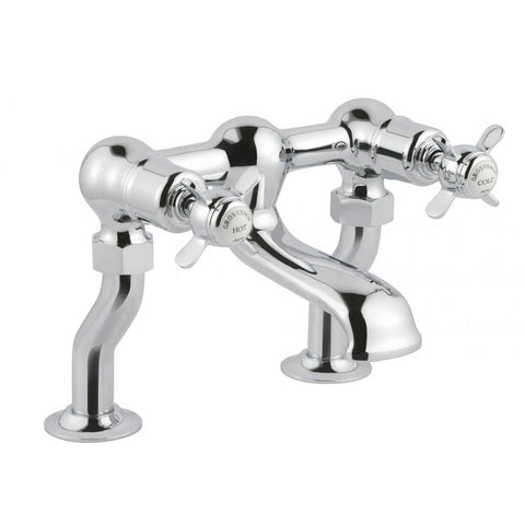 JTP Grosvenor Pinch 2 Hole Deck Mounted Bath Filler Tap - Unbeatable Bathrooms