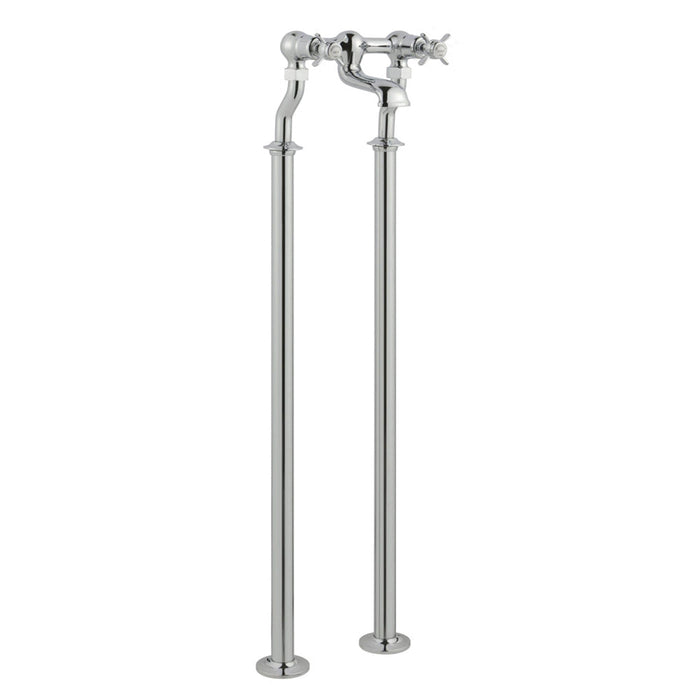 JTP Grosvenor Black, Pinch Floor Standing Bath Filler, MP 0.5 - Unbeatable Bathrooms