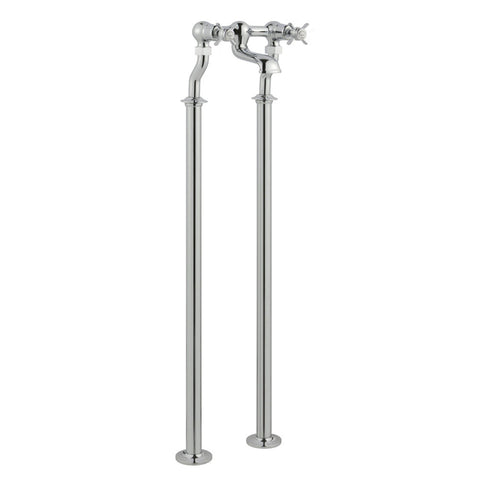 JTP Grosvenor Black, Pinch Floor Standing Bath Filler, MP 0.5 - Unbeatable Bathrooms