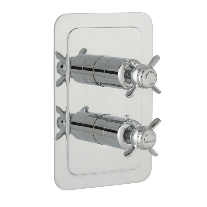 JTP Grosvenor Pinch Thermostatic Concealed 2 Outlet Shower Valve, Vertical MP 0.5 - Unbeatable Bathrooms