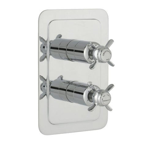 JTP Grosvenor Pinch Thermostatic Concealed 2 Outlet Shower Valve, Vertical MP 0.5 - Unbeatable Bathrooms