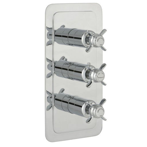 JTP Grosvenor Pinch Thermostatic Concealed 2 Outlet Vertical Shower Valve - 98690 - Unbeatable Bathrooms