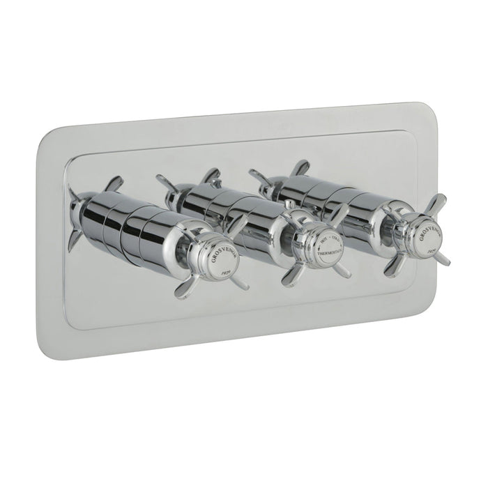 JTP Grosvenor Pinch Thermostatic Concealed 2 Outlet Shower Valve, Horizontal MP 0.5 - Unbeatable Bathrooms
