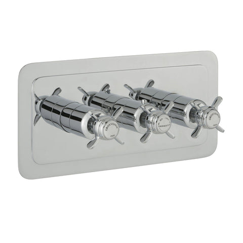 JTP Grosvenor Pinch Thermostatic Concealed 2 Outlet Shower Valve, Horizontal MP 0.5 - Unbeatable Bathrooms