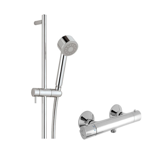 JTP Techno Slide Rail Shower Kit With Thermostatic Bar Valve - Unbeatable Bathrooms