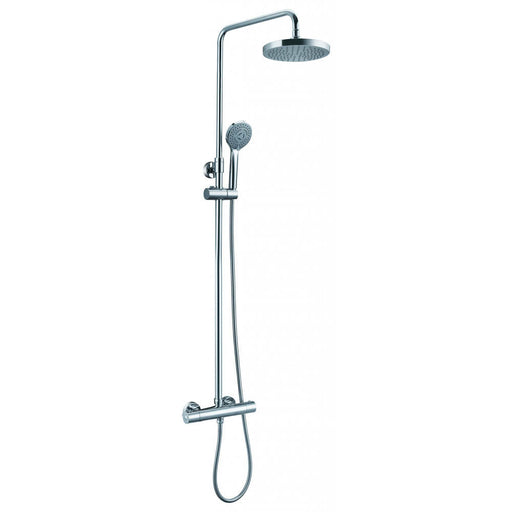 JTP Eco Round Thermostatic Bar Valve W 2 Outlets Adjustable Riser - Unbeatable Bathrooms