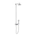 JTP Thermostatic Vertical Shower Rail With Overhead Shower & Push Button Multifunction Shower Hand Set - Unbeatable Bathrooms