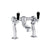 JTP Grosvenor Black Indices Lever 2 Hole Deck Mounted Bath Filler Tap - Unbeatable Bathrooms