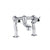 JTP Grosvenor Black Indices Pinch 2 Hole Deck Mounted Bath Filler Tap - Unbeatable Bathrooms
