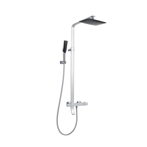 JTP Thermostatic Shower Pole With Overhead Shower Hand Shower & Bath Spout - Unbeatable Bathrooms