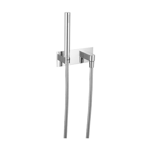 JTP Round Water Outlet & Holder With Metal Hose & Slim Hand Shower - Unbeatable Bathrooms