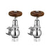 JTP Wooden Handled Radiator Valves (Pair) - Unbeatable Bathrooms