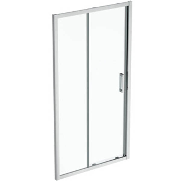 Ideal Standard Connect 2 Square Shower Enclosure with Sliding Door & Idealclean Clear Glass - Unbeatable Bathrooms