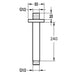 Flova Square Ceiling Mounted Shower Arm - Unbeatable Bathrooms