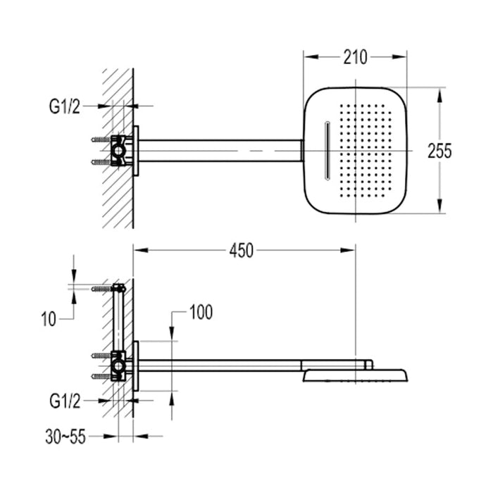Flova 2-Function Rainshower with Waterfall - Unbeatable Bathrooms
