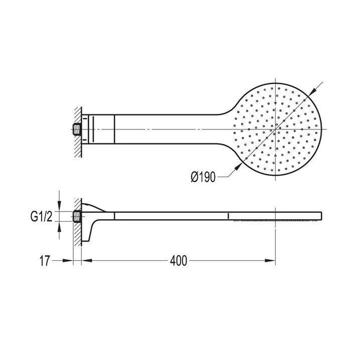 Flova Design Fixed Luxury Rainshower - Unbeatable Bathrooms