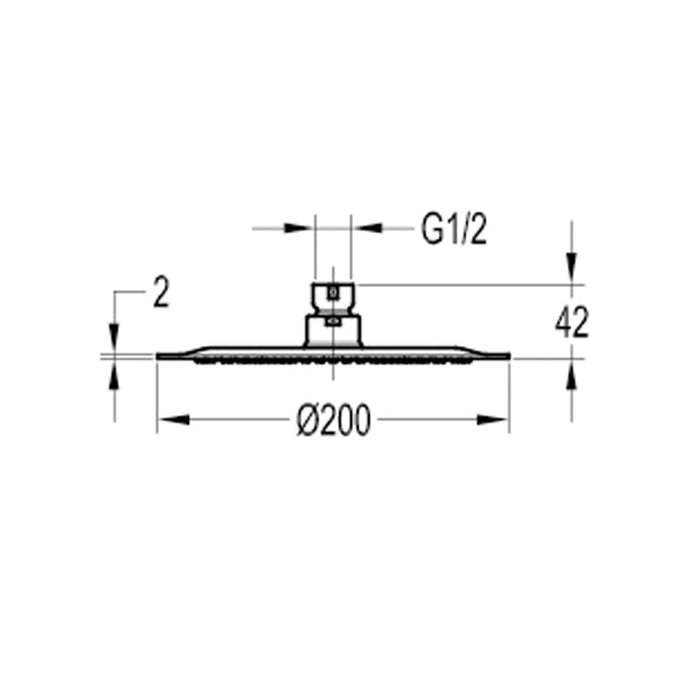 Flova Slimline Round Rain Shower - Unbeatable Bathrooms