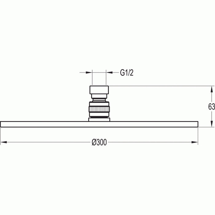 Flova Design Brass Round Air Mixed Rain Shower - Unbeatable Bathrooms