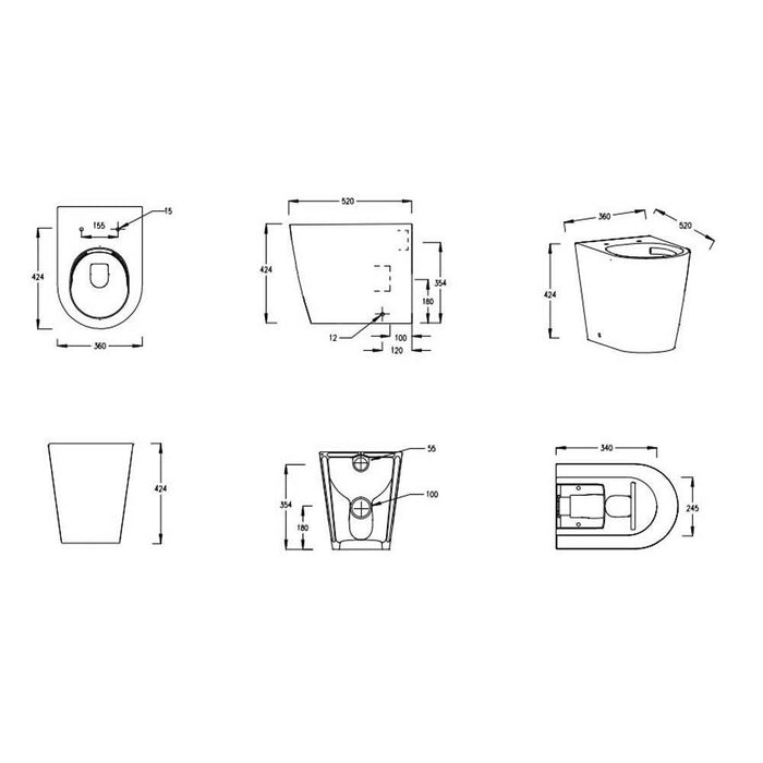 The White Space Lab Rimless Back-To-Wall Toilet - Unbeatable Bathrooms