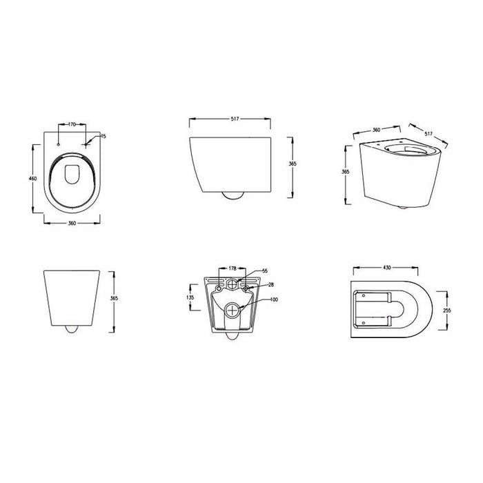 The White Space Lab Rimless Wall Hung Toilet - Unbeatable Bathrooms