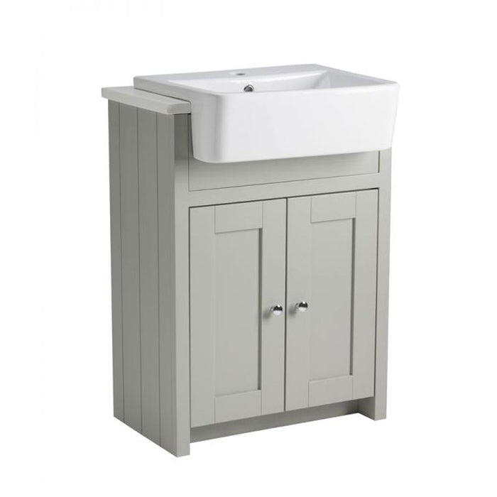 Tavistock Lansdown 600mm Vanity Unit - Floor Standing 2 Door Unit with Semi-Countertop Basin - Unbeatable Bathrooms