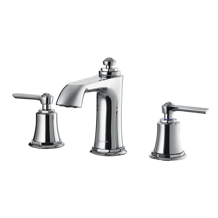 Flova Liberty 3-Hole Basin Mixer with Clicker Waste Set - Unbeatable Bathrooms