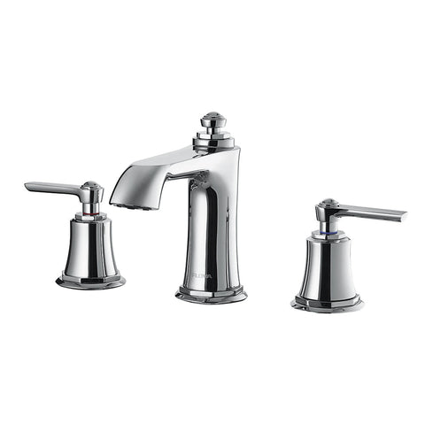 Flova Liberty 3-Hole Basin Mixer with Clicker Waste Set - Unbeatable Bathrooms