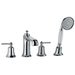 Flova Liberty 4-Hole Bath And Shower Mixer with Shower Set - Unbeatable Bathrooms