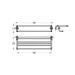 Flova Liberty Triple Towel Bar - Unbeatable Bathrooms