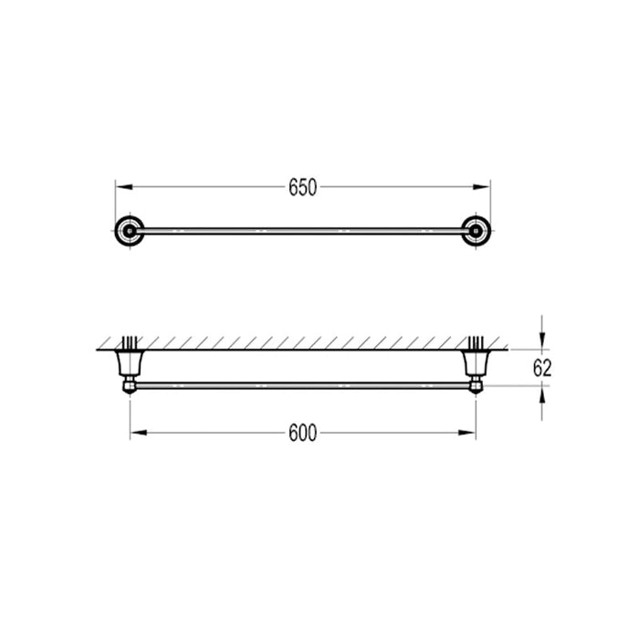 Flova Liberty Single Towel Bar - Unbeatable Bathrooms
