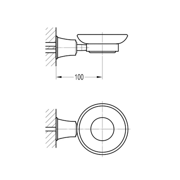 Flova Liberty Glass Soap Dish - Unbeatable Bathrooms