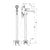 Flova Liberty Floor Standing Bath And Shower Mixer with Shower Set - Unbeatable Bathrooms