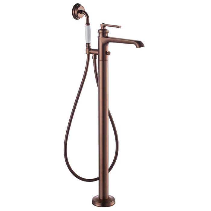 Flova Liberty Floor Standing Bath And Shower Mixer with Shower Set - Unbeatable Bathrooms
