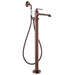 Flova Liberty Floor Standing Bath And Shower Mixer with Shower Set - Unbeatable Bathrooms