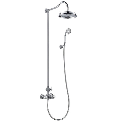 Flova Liberty Exposed Thermostatic Shower Column with Shower Set - Unbeatable Bathrooms